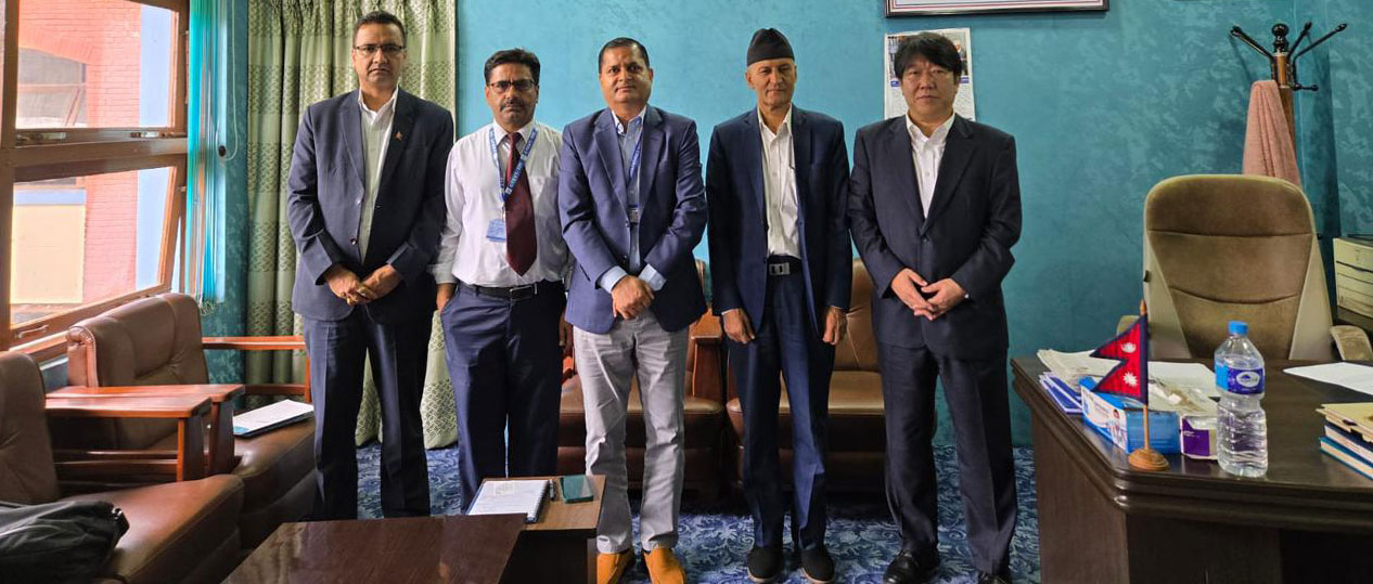 Delegates from HAZAMA ANDO CORPORATION meet with Member Secretary Mr. Bhattarai to discuss potential bilateral benefits and collaborations.